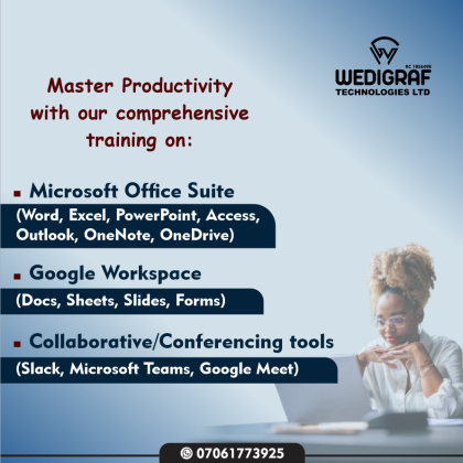 Learn-Microsoft-Office-Suite -Word-Excel-PowerPoint-Access-Outlook-OneNote-OneDrive-Google-Workspace-Docs-Sheets-Slides-Forms-wedigraf-tech-hub-port-harcourt-rivers-uyo-akwa-ibom-state-1